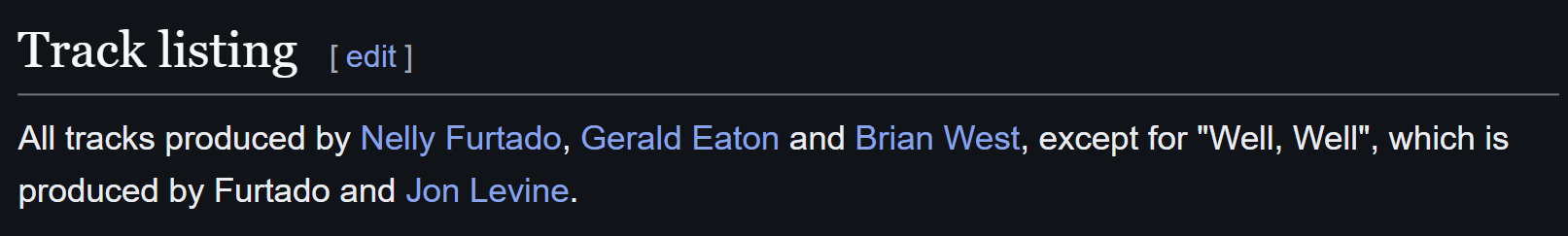 Producers of Whoa Nelly! 2000 album