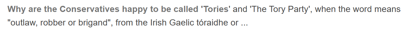 Tory robbers tóraidhe