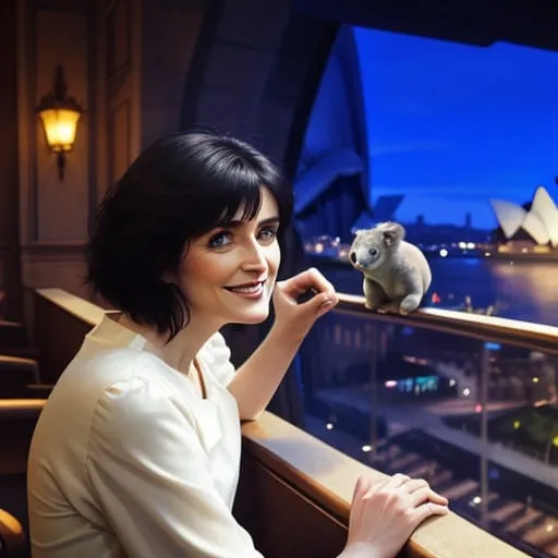 Enya and a mini koala Sydney Opera House haha