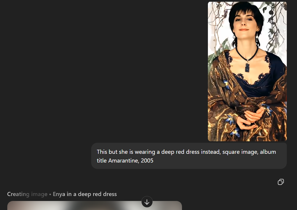 Haha it knew Enya without me saying