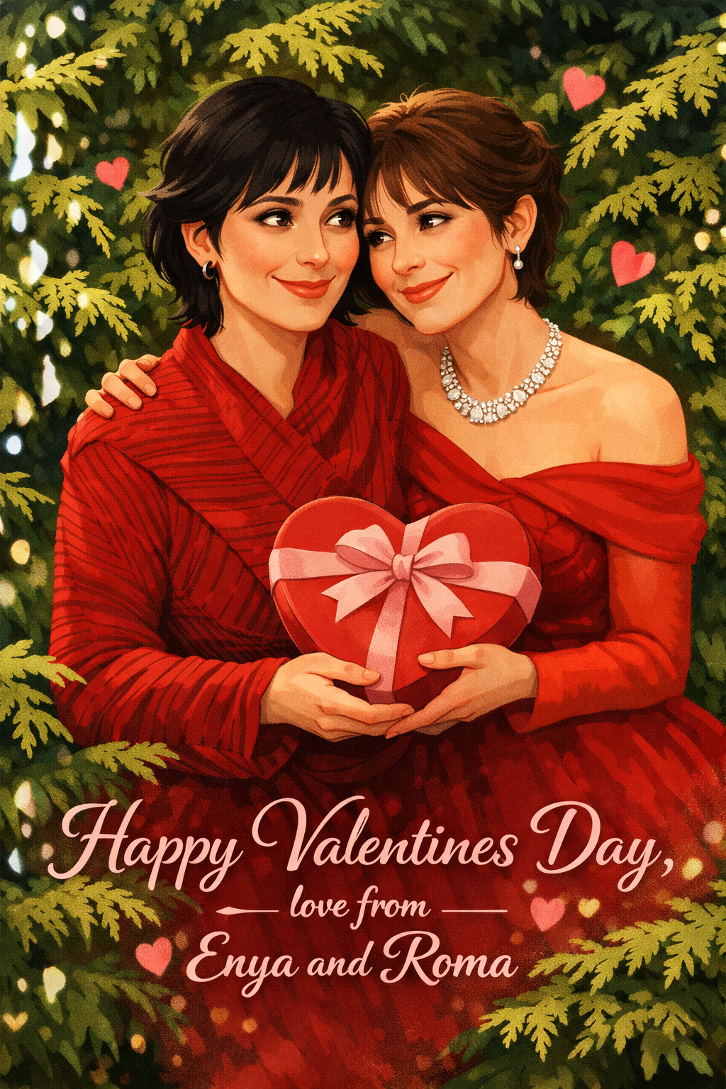 Haha she pinched Enya's red Oscars dress