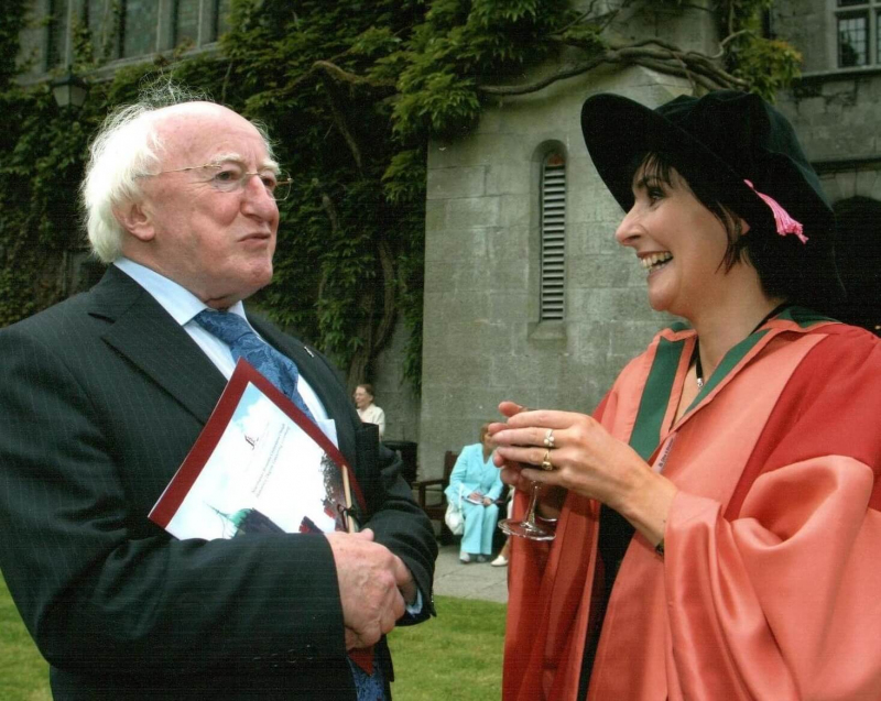 Michael D. Higgins and Enya (2007)