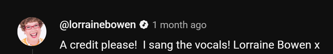 Latest comment (besides the reply) on that upload so far