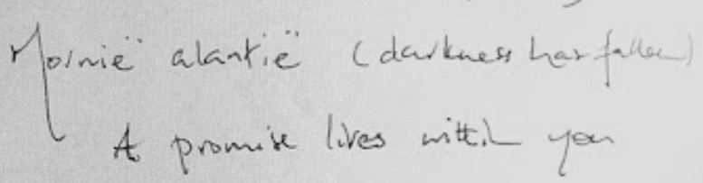 ♡ (from May It Be lyrics)