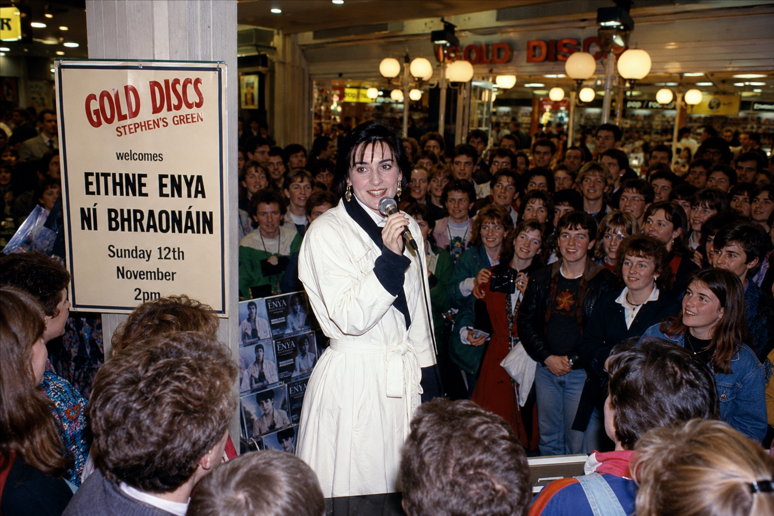 Enya officiating at Gold Discs Stephen's Green 1988 idea