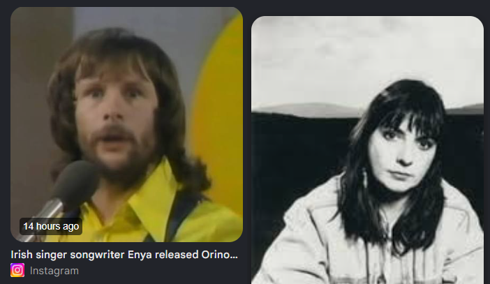 Bill Oddie (1941-2026) and Moya Brennan (1952-2026) one of my early favourites and favourite's sister 