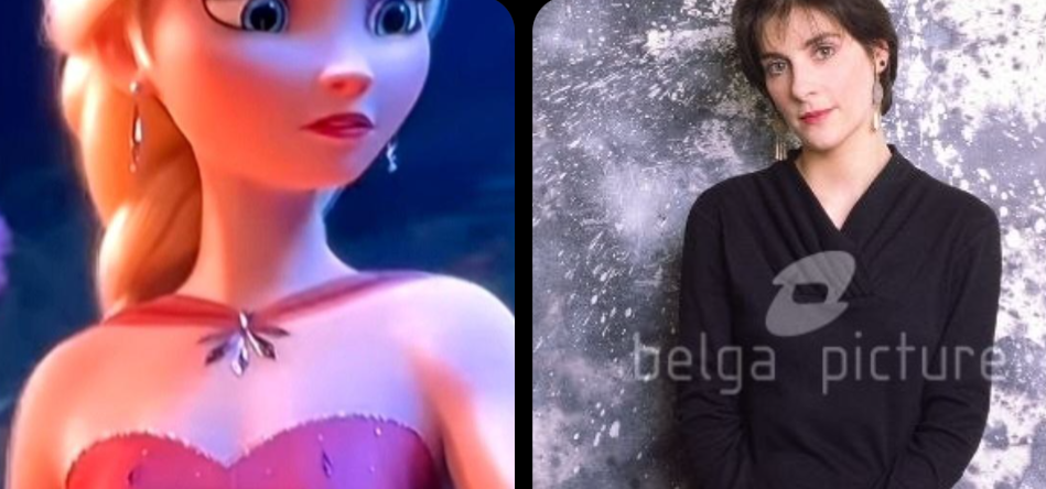 Elsa (2026 animated) and Enya (real; c. 1989)