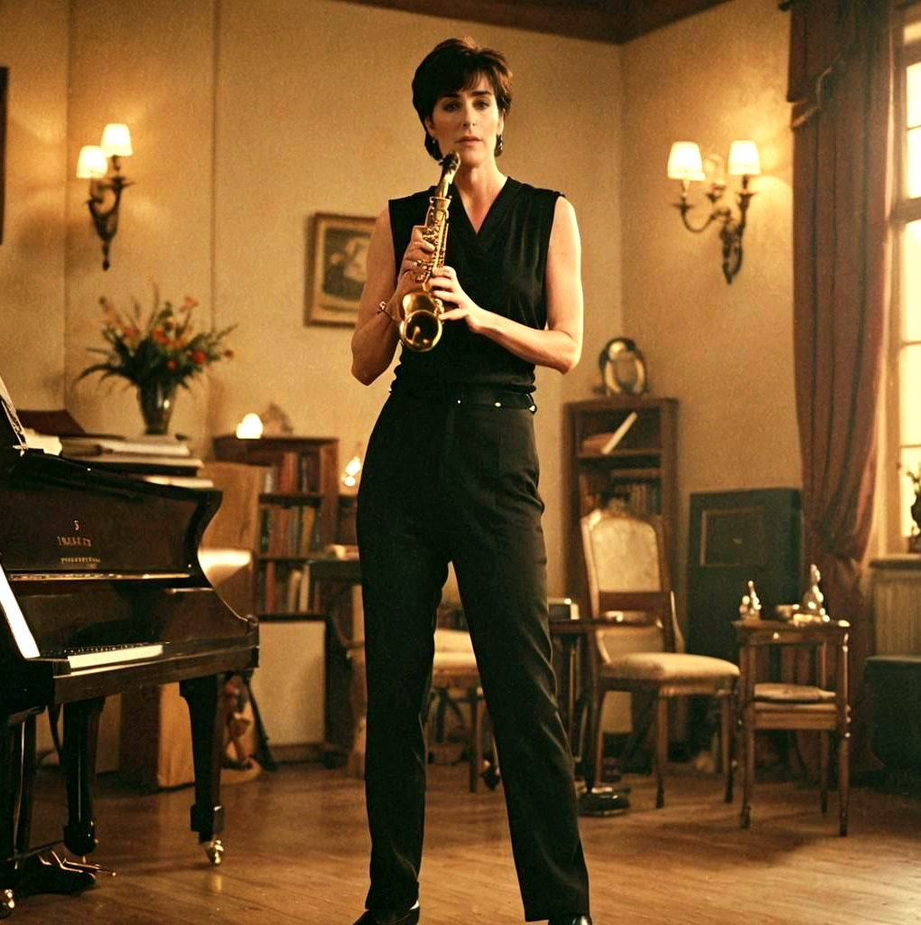 Enya saxophone full room picture generation 