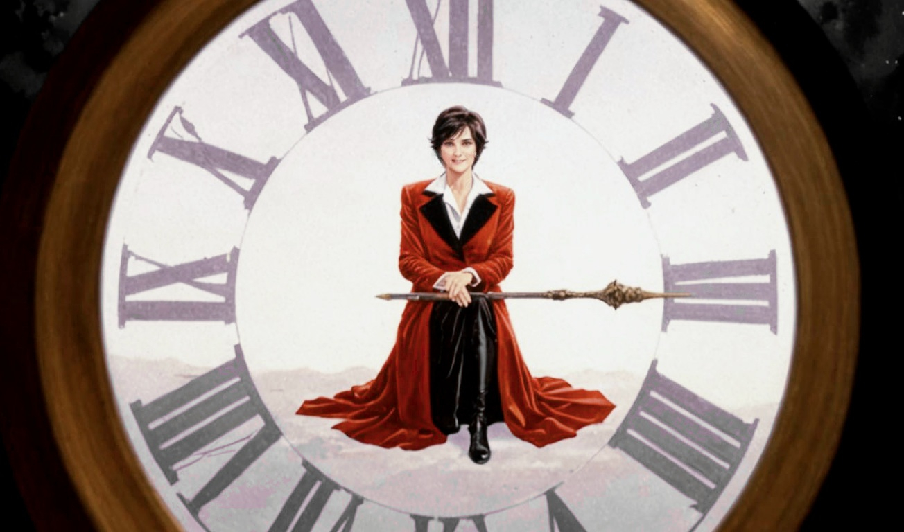 Enya Anywhere Is pose AI sitting in the clock