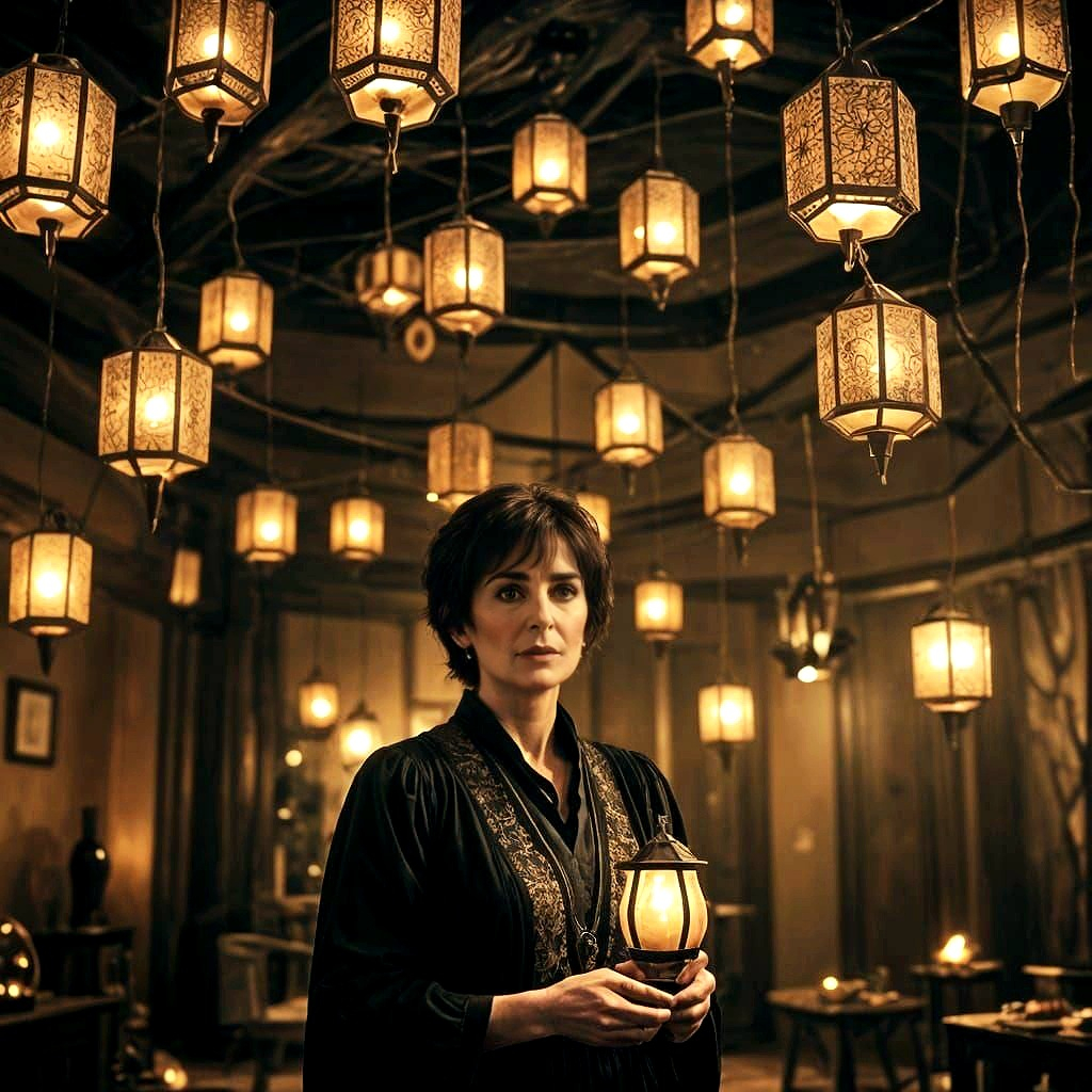 Enya room of lanterns to glorify the dead Samhain idea AI