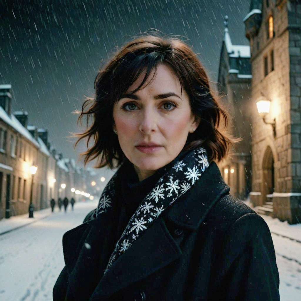 Enya but she looks like someone else on UK TV standing in the snow