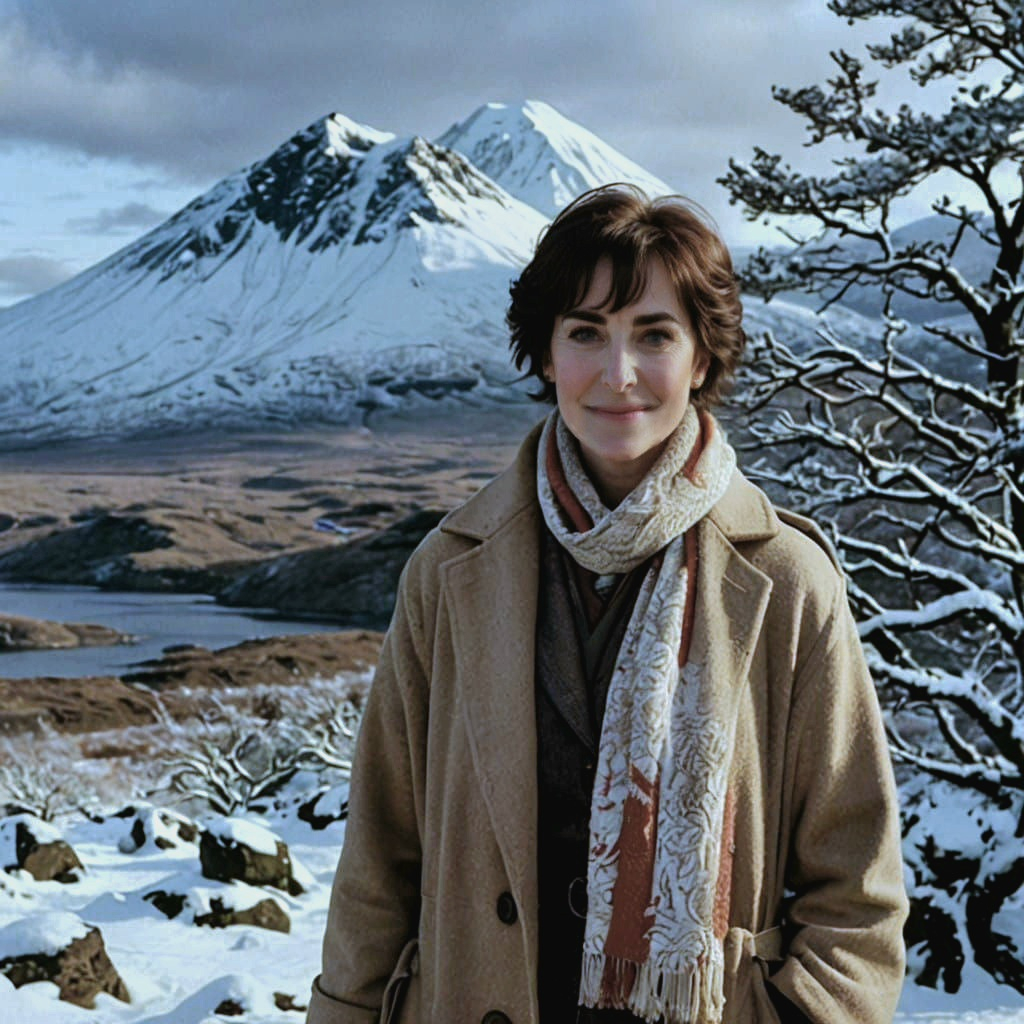 Supposedly Mount Errigal (in Donegal) and Enya
