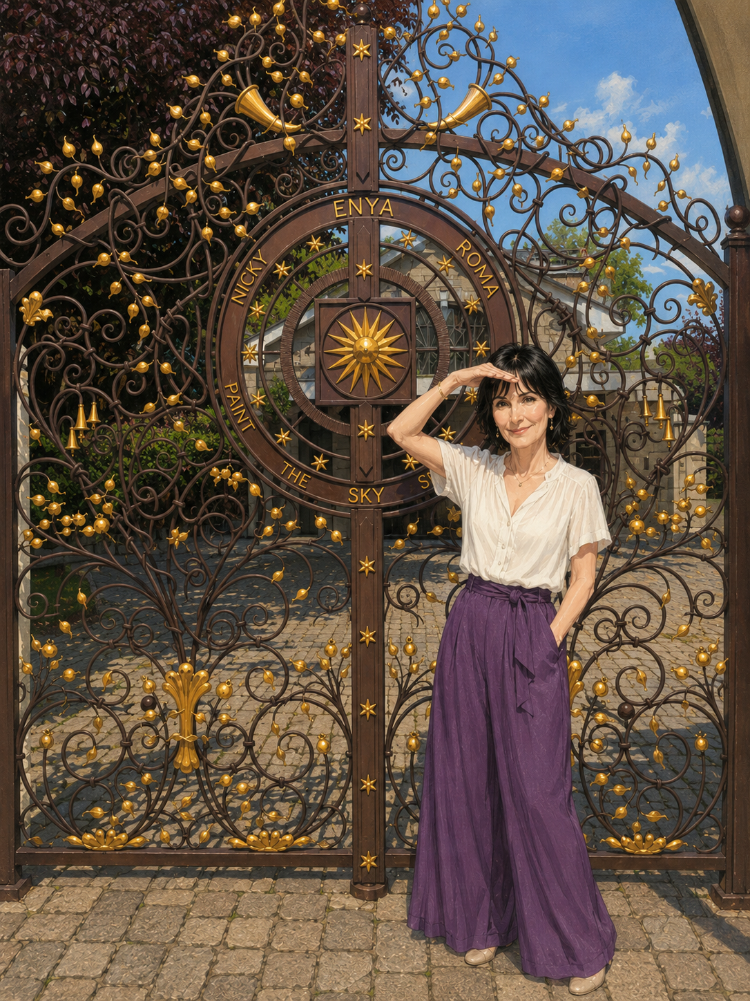 🤩🍃⚜️♡ Enya outside her studio gates, August 2026 concept