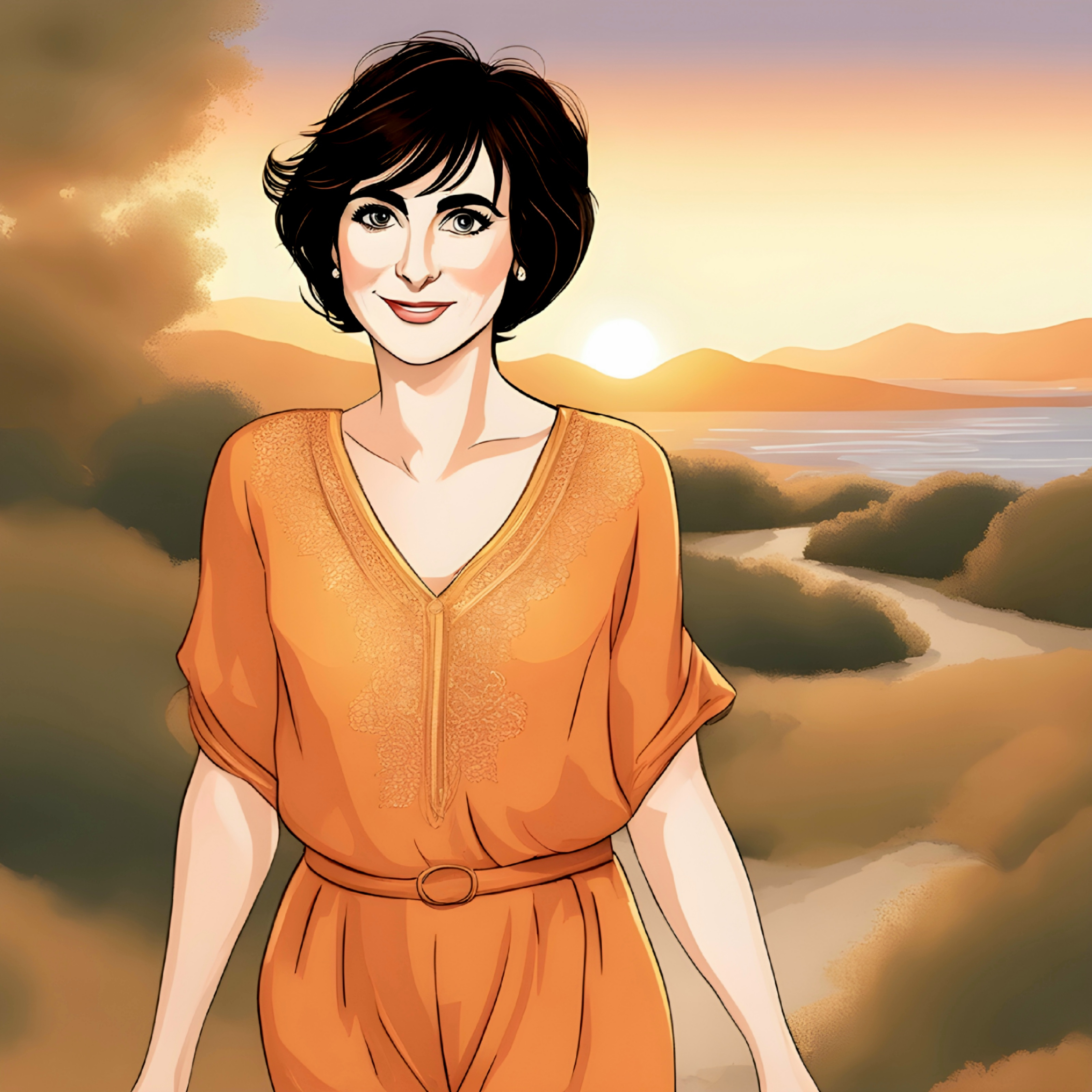 Enya orange dress illustration .jpg