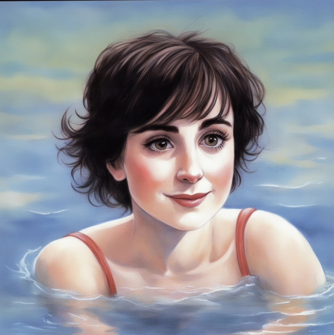 Enya swimming 1989 2.jpg