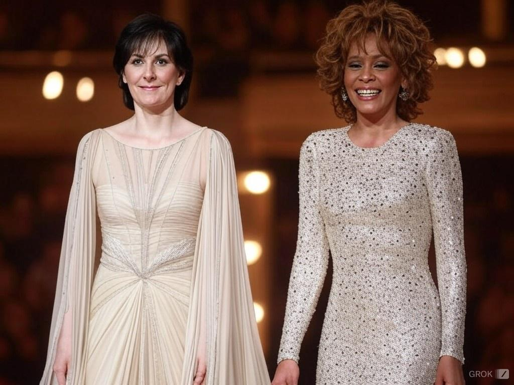 Enya and Whitney at an award ceremony idea