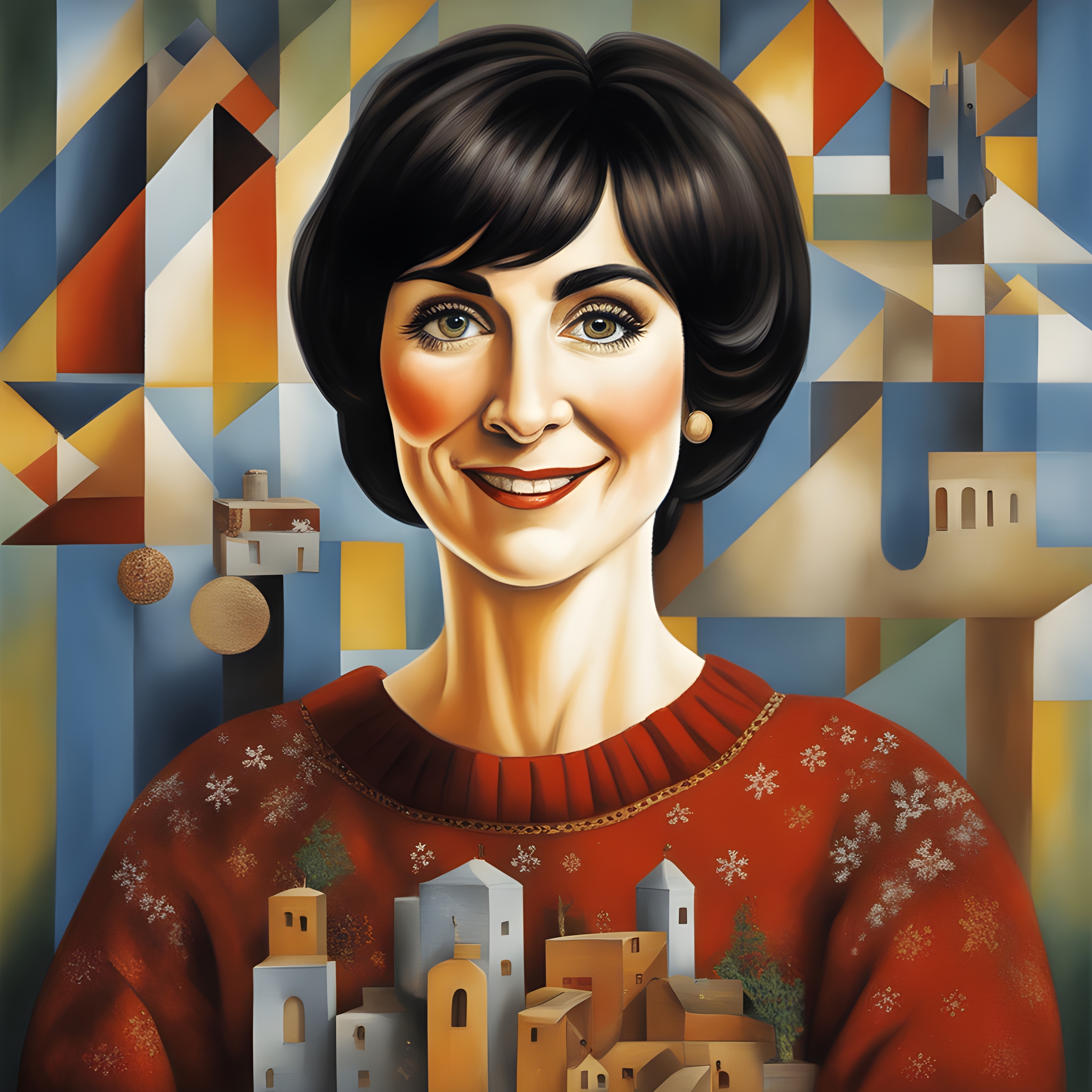 Enya Christmas jumper in June idea 