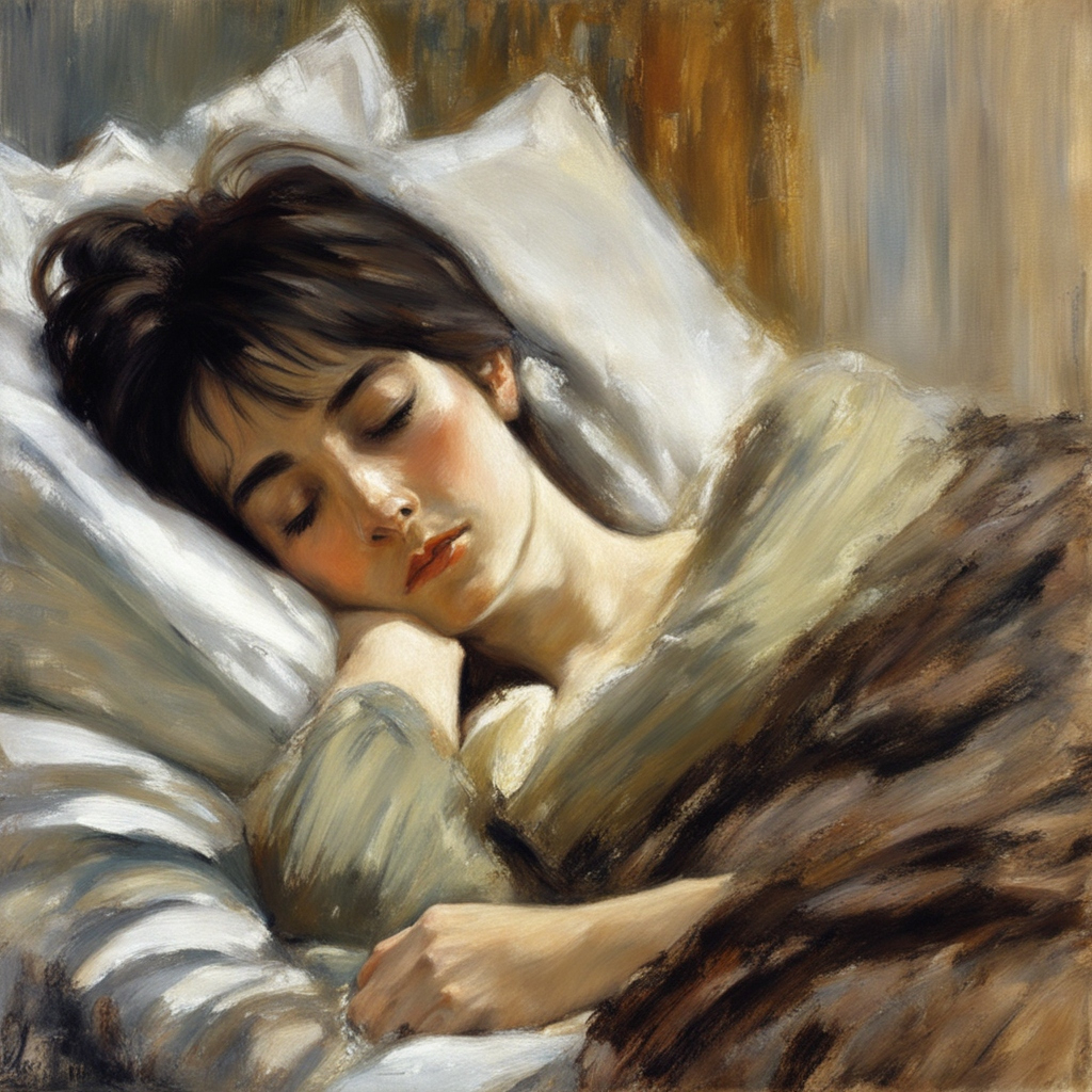 Enya younger sleeping (all AI ofc) ♡