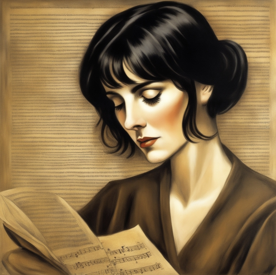 Enya younger manuscript reading sleepy
