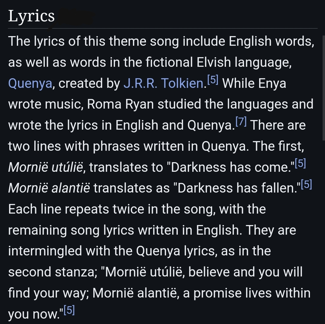About the lyrics Enya May It Be ♡