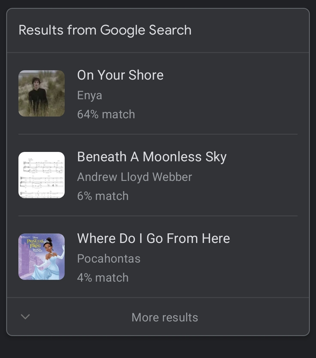 3 interesting songs - that picture olis Princess Tiana not Pocahontas haha