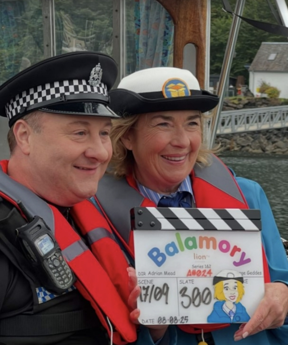 PC Plum and Edie McCredie new Balamory filmingAug 2025 