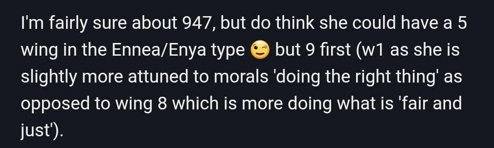 Then again I'm not entirely sure about her morals haha