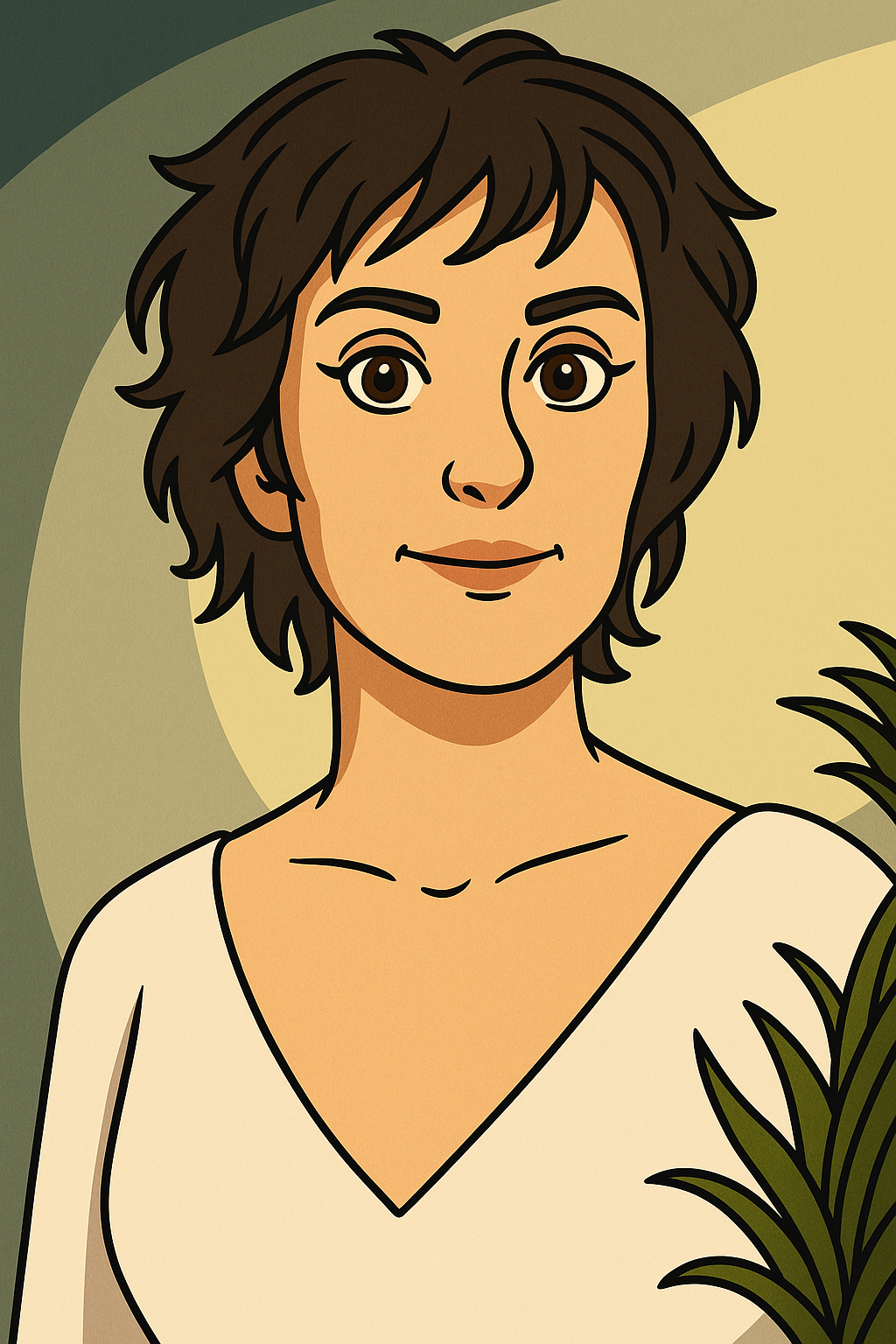 Stylised Portrait with Green Accent.png