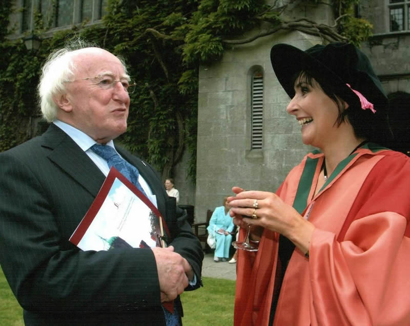 Michael D. Higgins (former president of Ireland) and Enya