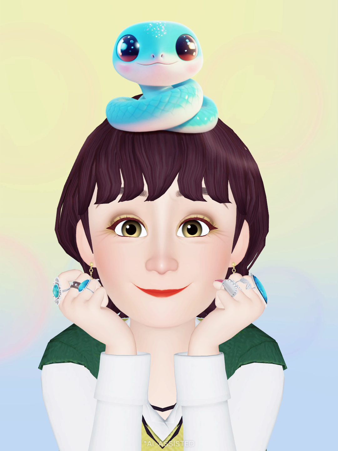 Zepeto Enya and cute snake 1
