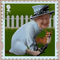 queen elizabeth stamp GIF
