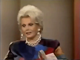 Contemplating Zsa Zsa Gabor GIF