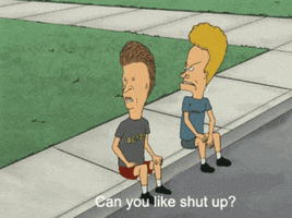 beavis and butthead shut up GIF