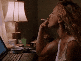 Contemplating Carrie Bradshaw GIF