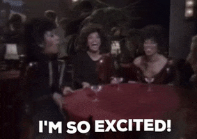 so excited table flip GIF by megan motown