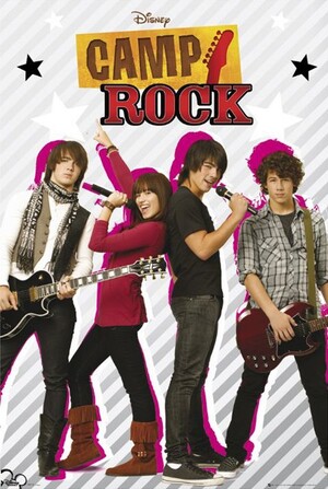 (Demi Lovato and the Jonas Brothers in Camp Rock show 2008)