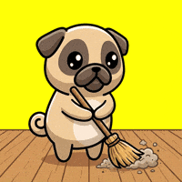 Clean Up Lol GIF by Pugs